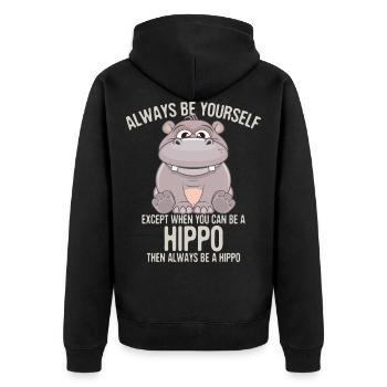 Cheval Nield Sois toi-même animal cadeau Blague drôle - Veste à capuche bio Premium Unisexe - noir - Dos - Nico (187cm)