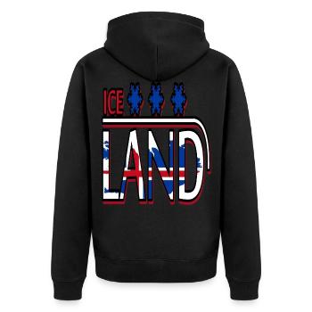 Islande - Veste à capuche bio Premium Unisexe - noir - Dos - Nico (187cm)
