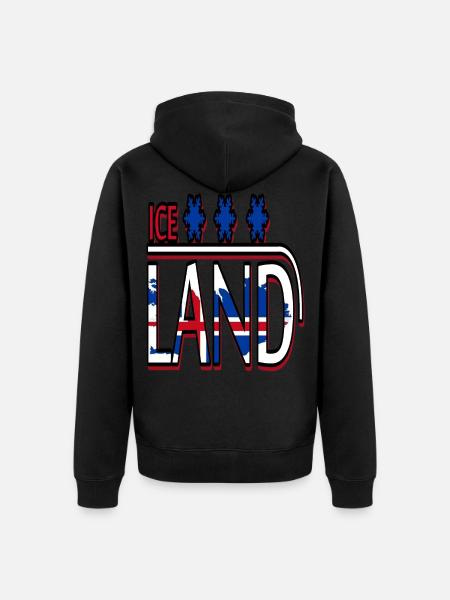 Islande - Veste à capuche bio Premium Unisexe - noir