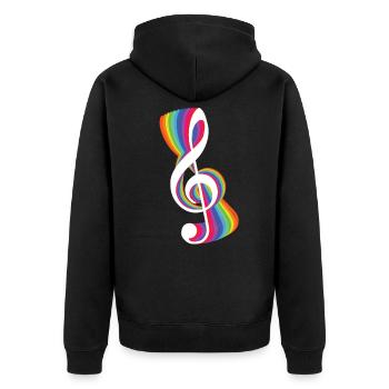 Musique Note de musique Clef Musician Colorful - Veste à capuche bio Premium Unisexe - noir - Dos - Nico (187cm)