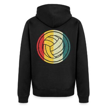 Volley-ball joueur de volley-ball beach-volley sport - Veste à capuche bio Premium Unisexe - noir - Dos - Nico (187cm)