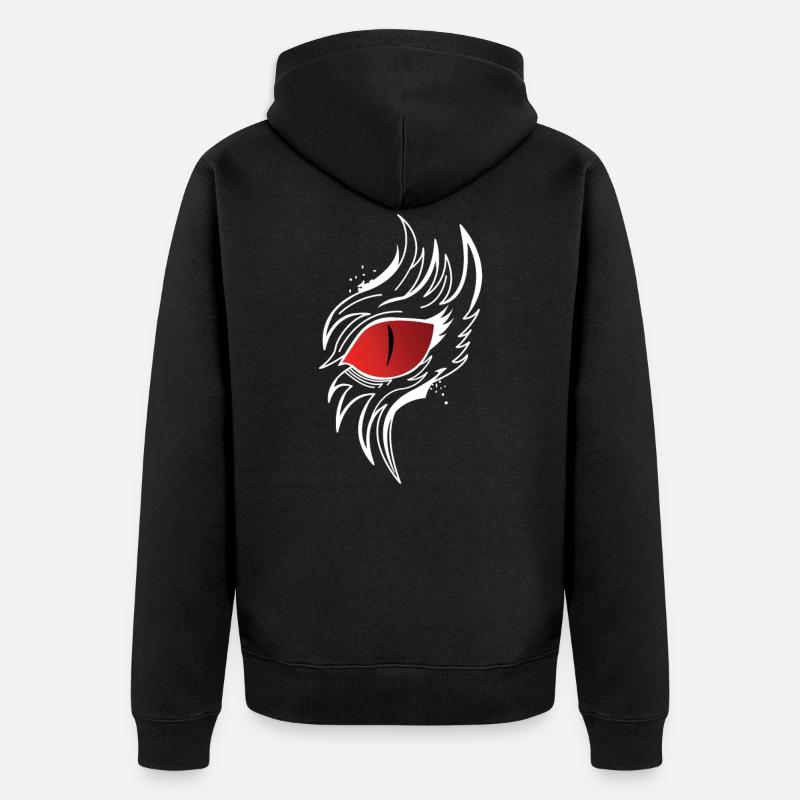 Oeil de dragon - Veste à capuche bio Premium Unisexe - noir