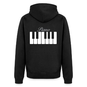 Piano piano musique classique - Veste à capuche bio Premium Unisexe - noir - Dos - Nico (187cm)