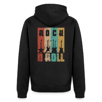 ROCK N ROLL Guitares Rock Rocker Musique - Veste à capuche bio Premium Unisexe - noir - Dos - Nico (187cm)