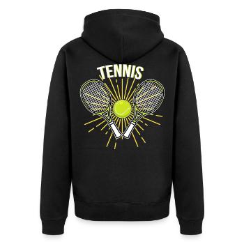Tennis tennis raquette de tennis - Veste à capuche bio Premium Unisexe - noir - Dos - Nico (187cm)