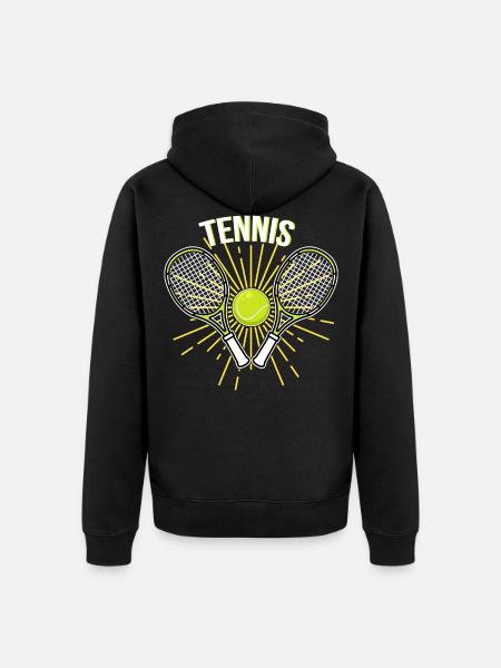 Tennis tennis raquette de tennis - Veste à capuche bio Premium Unisexe - noir