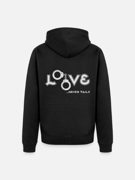 Dear handcuffs - Unisex Premium Organic Zip Hoodie - black