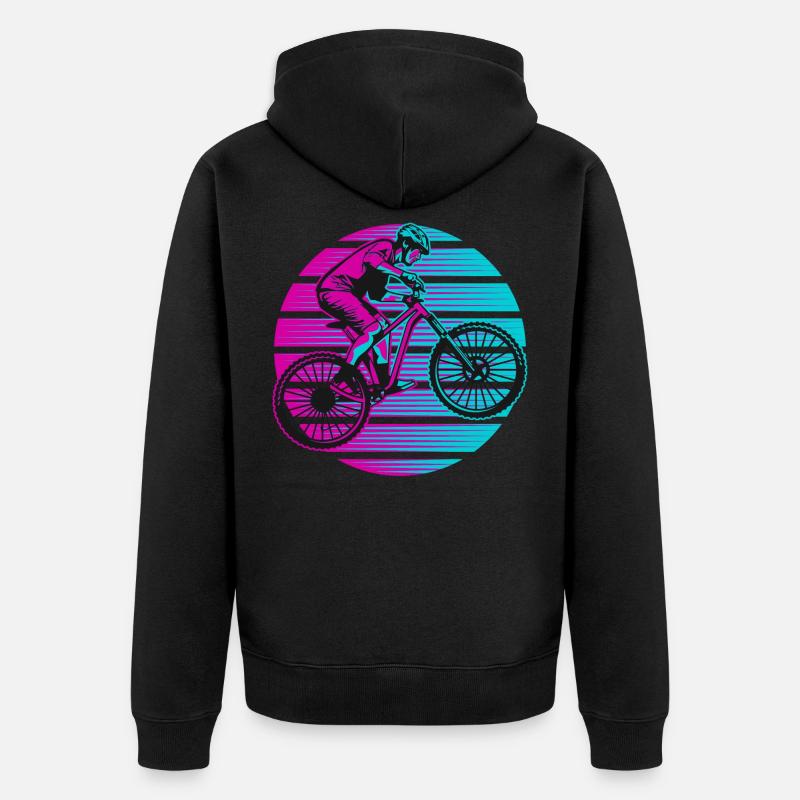 Vélo VTT Cyclisme - Veste à capuche bio Premium Unisexe - noir