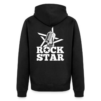 Rock Star Musique Rock and Roll - Veste à capuche bio Premium Unisexe - noir - Dos - Nico (187cm)
