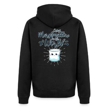 Bonbons guimauve doux disant enfants - Veste à capuche bio Premium Unisexe - noir - Dos - Nico (187cm)