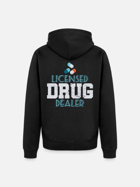 Pharmacist medication pharmacy funny - Unisex Premium Organic Zip Hoodie - black