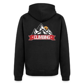 Escalade escalade alpinisme montagnes sport - Veste à capuche bio Premium Unisexe - noir - Dos - Nico (187cm)
