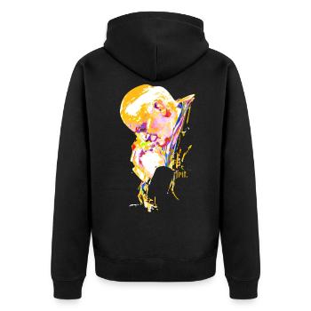 Heiliger Papst Johannes Paul 2. karol wojtyła - Unisex Premium Bio Zip Hoodie - Schwarz - Hinten - Nico (187cm)