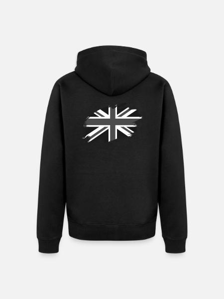 Groot-Brittannië Britse vlag vlag Union Jack - Uniseks Premium bio ziphoodie - zwart