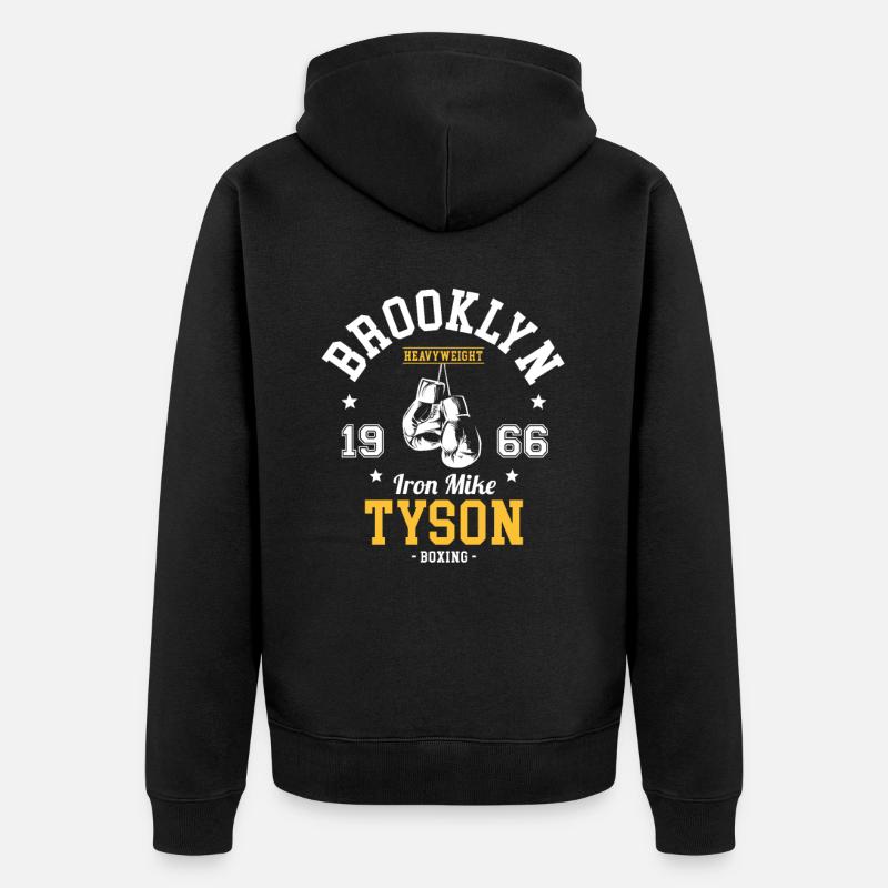 Eisen Mike Tyson - Unisex Premium Bio Zip Hoodie - Schwarz