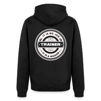 Équipe d'entraîneurs d'entraîneur de football - Veste à capuche bio Premium Unisexe - noir - Dos - Nico (187cm)