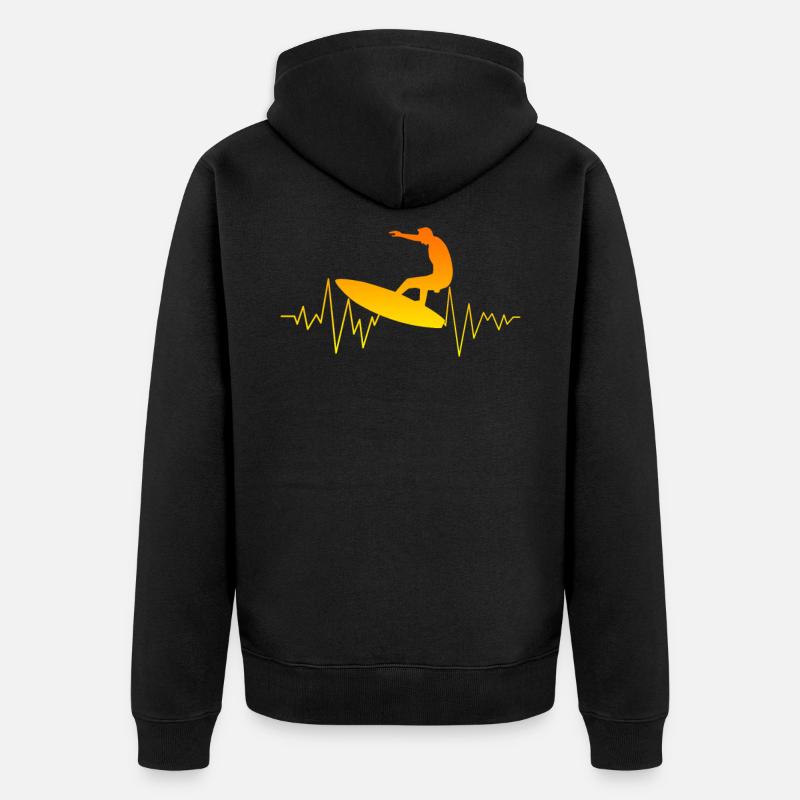 Surfeur surfeur - Veste à capuche bio Premium Unisexe - noir
