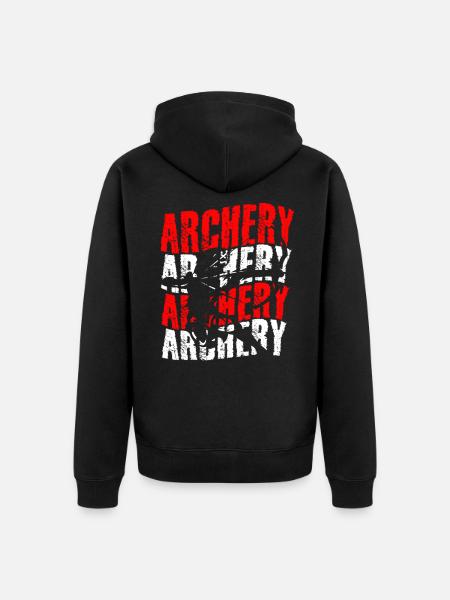 Archery archery for archery - Unisex Premium Organic Zip Hoodie - black