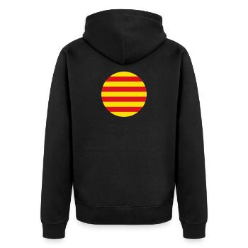 Drapeau catalan drapeau catalan - Veste à capuche bio Premium Unisexe - noir - Dos - Nico (187cm)
