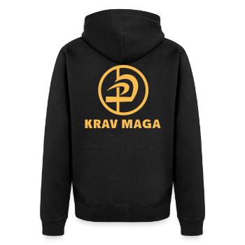 Le signe du Krav Maga - Krav Maga - Veste à capuche bio Premium Unisexe - noir - Dos - Nico (187cm)
