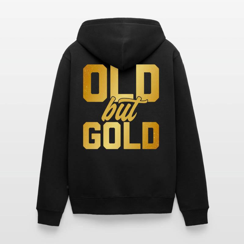 Écriture ancienne mais dorée, dorée, dorée et dorée Veste à capuche bio Premium Unisexe