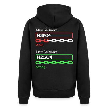 Chemistry chemistry student natural science biochemist - Unisex Premium Organic Zip Hoodie - black - Back - Nico (187cm)