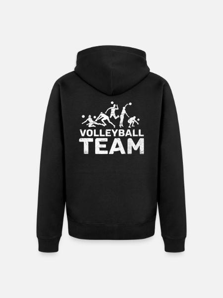 Volleyball team - Unisex Premium Organic Zip Hoodie - black