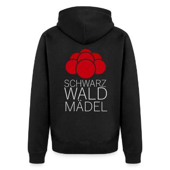 schwarzwaldmädel schwarzwald schwarzwaldmarie - Unisex Premium Bio Zip Hoodie - Schwarz - Hinten - Nico (187cm)