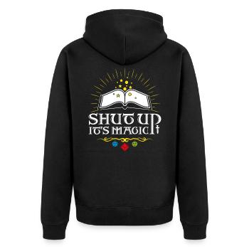 Shut up It's magic ! - Veste à capuche bio Premium Unisexe - noir - Dos - Nico (187cm)