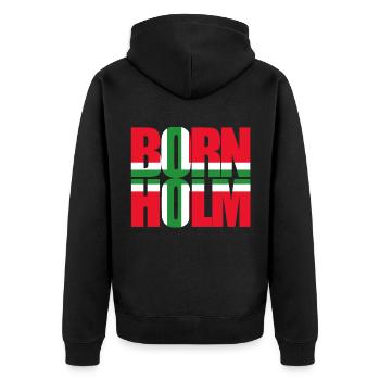 Bornholm Denmark Scandinavia Denmark Souvenir - Unisex Premium Organic Zip Hoodie - black - Back - Nico (187cm)