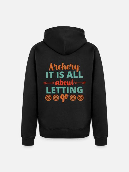 Archery archer archer target - Unisex Premium Organic Zip Hoodie - black