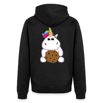Licorne Licornes Cookie Biscuit Bonbons Licorne - Veste à capuche bio Premium Unisexe - noir - Dos - Nico (187cm)
