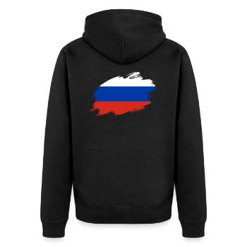 Drapeau de la Russie drapeau russe - Veste à capuche bio Premium Unisexe - noir - Dos - Nico (187cm)
