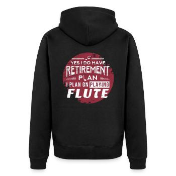 Pension de flûte - Veste à capuche bio Premium Unisexe - noir - Dos - Nico (187cm)