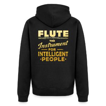 Joueur de flûte instrument de musique flûte - Veste à capuche bio Premium Unisexe - noir - Dos - Nico (187cm)