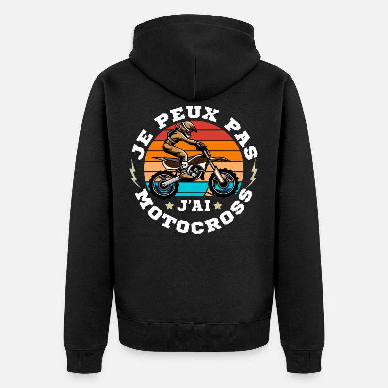 J'Peux Pas J'ai Motocross - Veste à capuche bio Premium Unisexe - noir