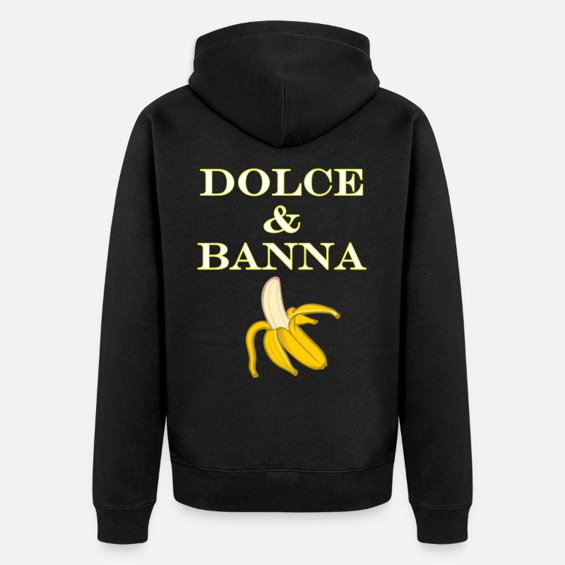 Dolce et banane - Veste à capuche bio Premium Unisexe - noir
