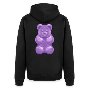Idée de cadeau d'ours gommeux costume de couple Halloween - Veste à capuche bio Premium Unisexe - noir - Dos - Nico (187cm)