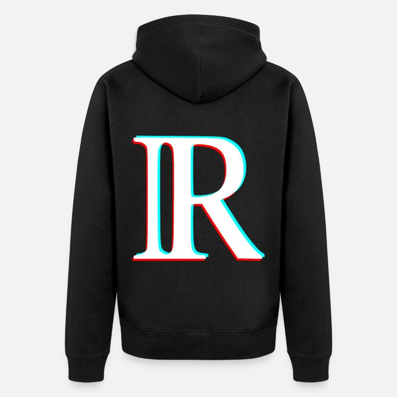 Symbole des nombres réels - Veste à capuche bio Premium Unisexe - noir