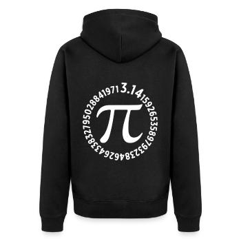 PI - Veste à capuche bio Premium Unisexe - noir - Dos - Nico (187cm)