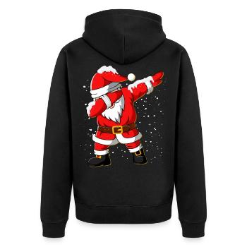 Dabbing Santa Claus Christmas - Veste à capuche bio Premium Unisexe - noir - Dos - Nico (187cm)