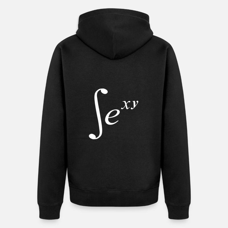 sexy math mathematician methenerd - Unisex Premium Organic Zip Hoodie - black