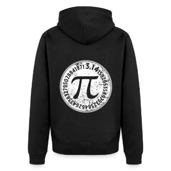 pi - Veste à capuche bio Premium Unisexe - noir - Dos - Nico (187cm)