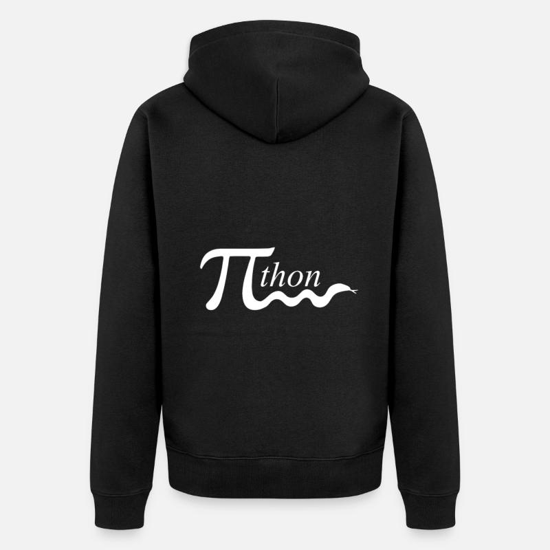 blague de maths pi python - Veste à capuche bio Premium Unisexe - noir