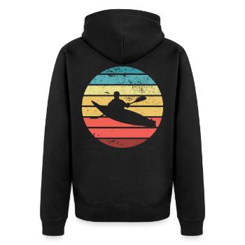 Canoë kayak sports nautiques bateau rafting - Veste à capuche bio Premium Unisexe - noir - Dos - Nico (187cm)