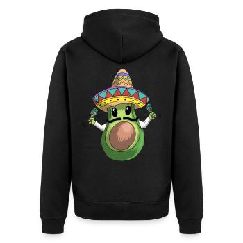 Avocat mexicain avec un cadeau de T-shirt Sombrero pour E - Veste à capuche bio Premium Unisexe - noir - Dos - Nico (187cm)