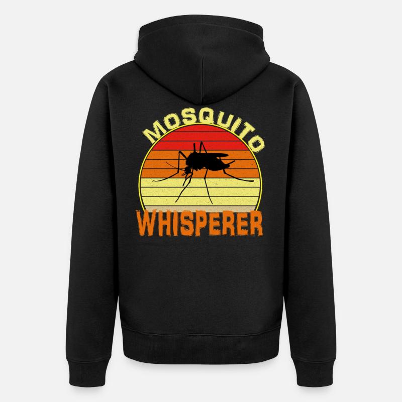 Moskito-Flüsterer - Unisex Premium Bio Zip Hoodie - Schwarz