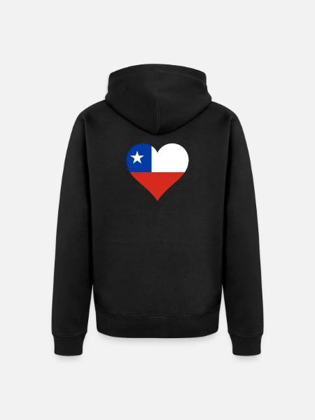 Chile Chilean flag flag - Unisex Premium Organic Zip Hoodie - black