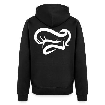 Cook Chef Hat Hobby Chef Gift Cooking Baker - Unisex Premium Organic Zip Hoodie - black - Back - Nico (187cm)