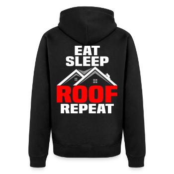 Roofing craft roof master roofing profession - Unisex Premium Organic Zip Hoodie - black - Back - Nico (187cm)